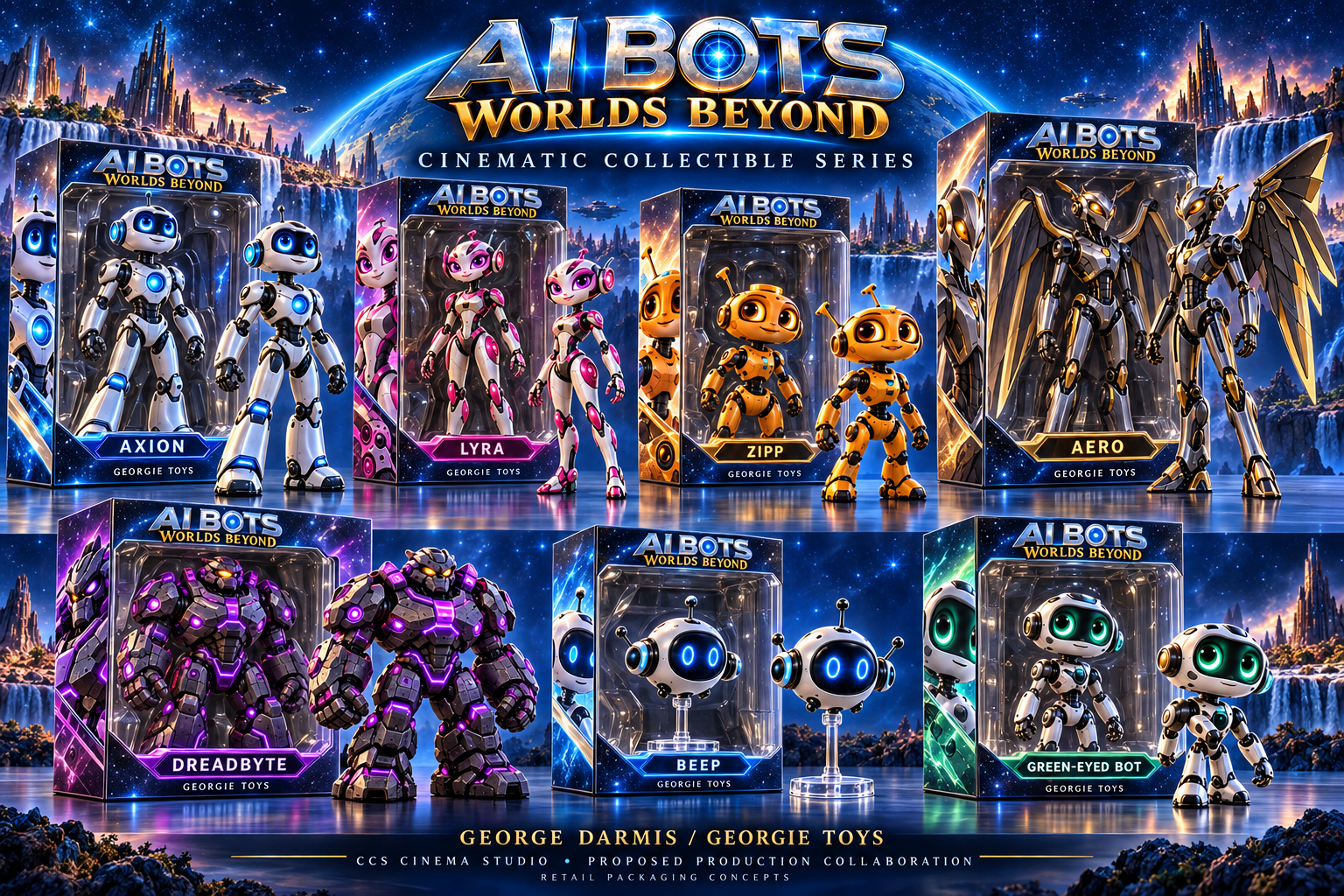 AI Bots Worlds Beyond concept artwork