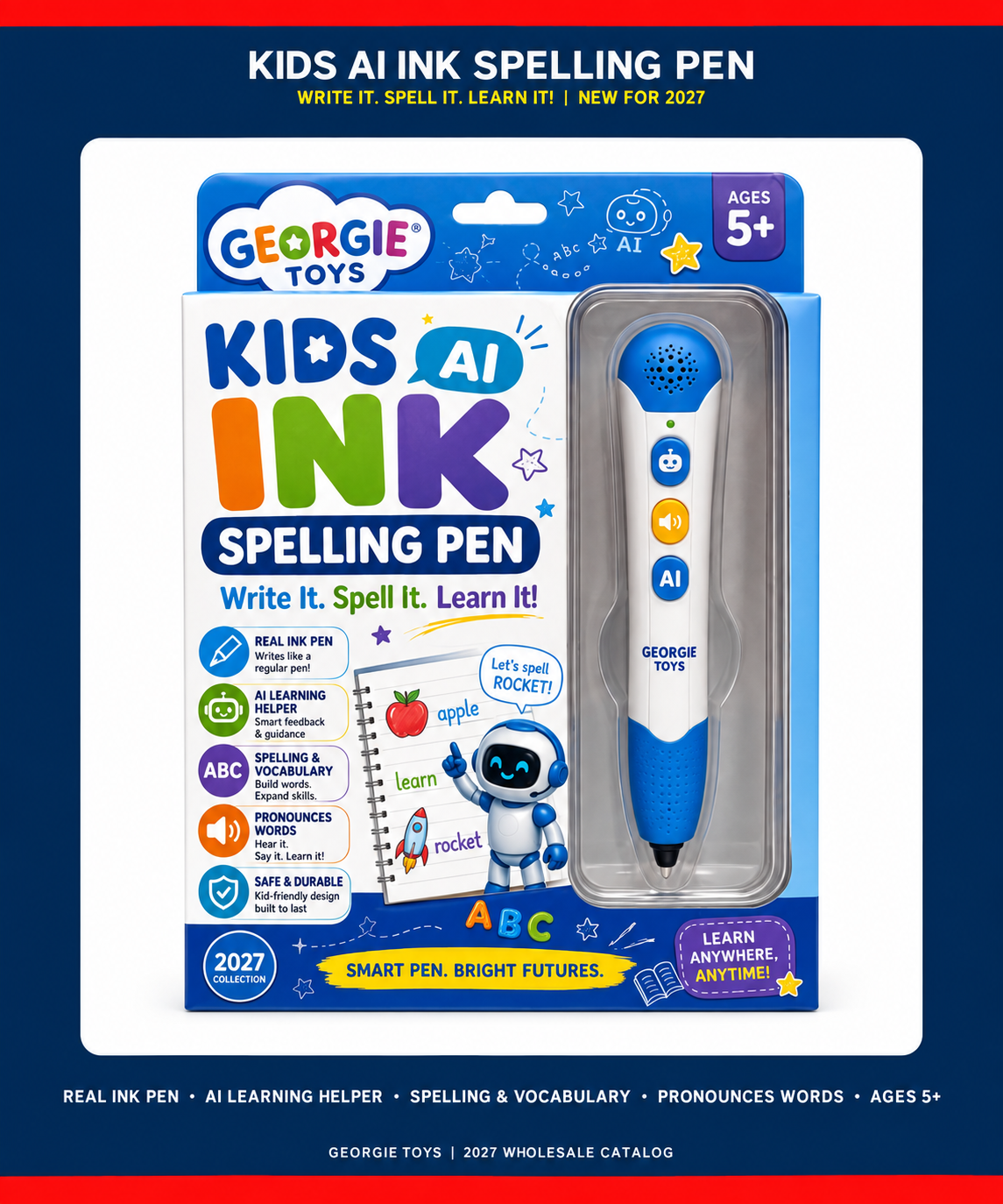 Kids AI Ink Spelling Pen retail package