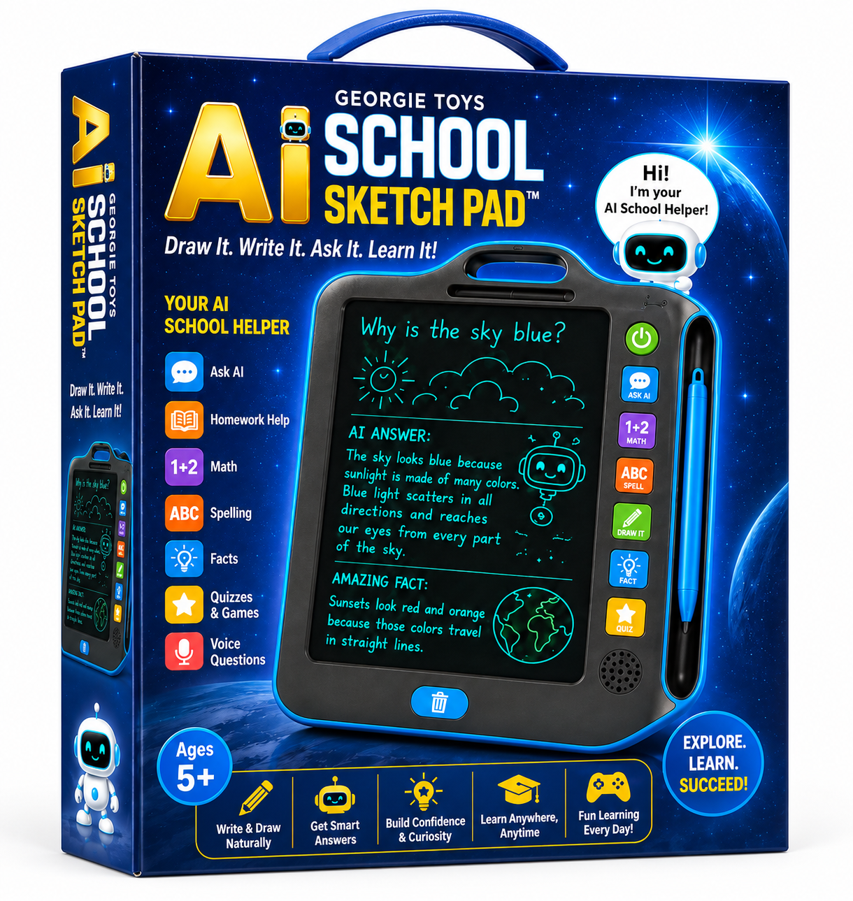 AI School Sketch Pad retail package