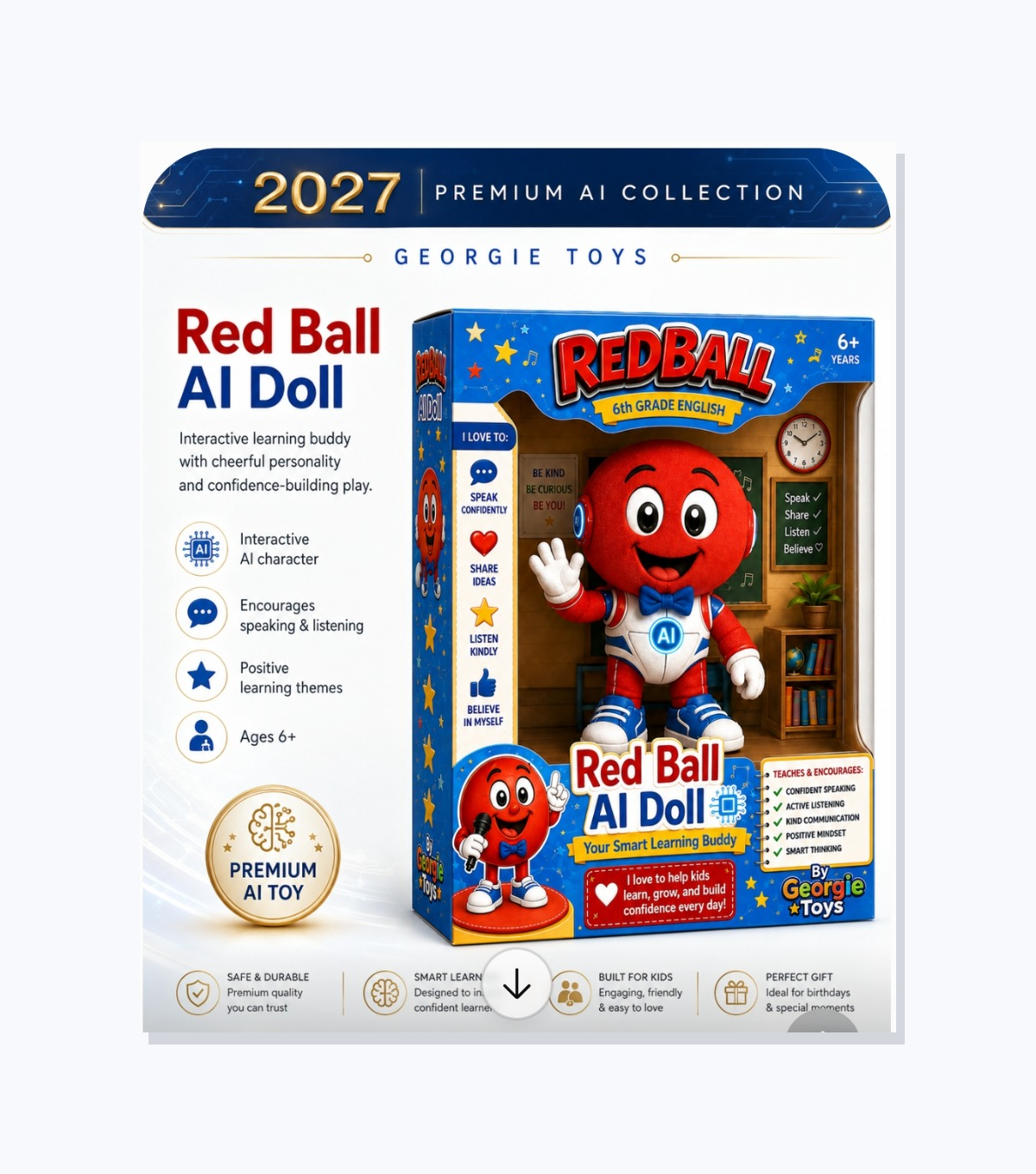 Complete Red Ball AI Doll concept page