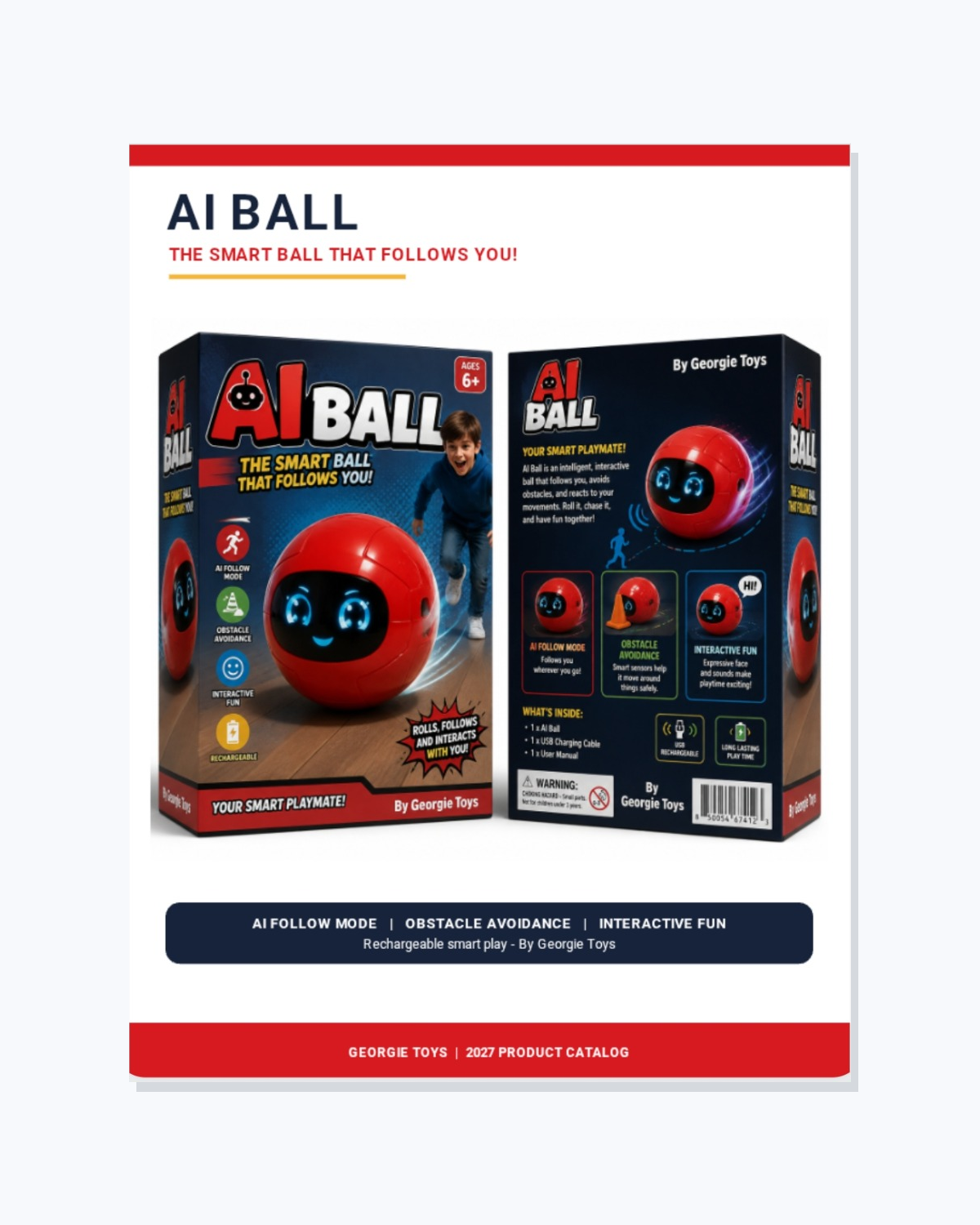 Complete AI Ball interactive toy concept page